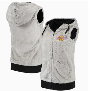 Antigua Silver Los Angeles Lakers Hooded Vest